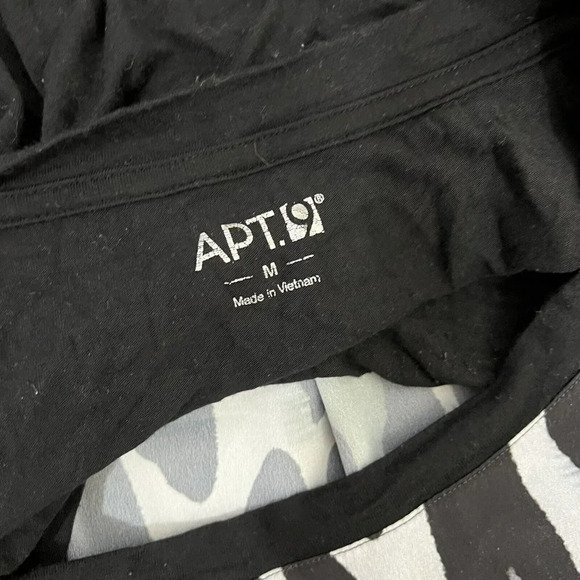 Leopard Apt 9 Blouse Curved Hem Work Office Wear Medium Polyester - Picture 5 of 5